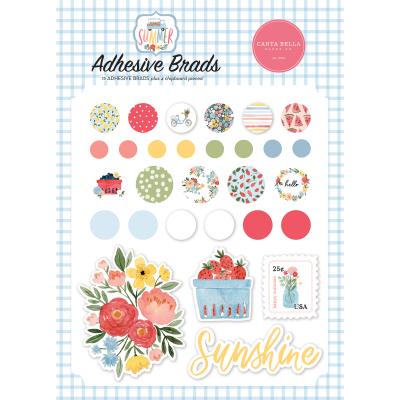 Carta Bella Summer Embellishments - Adhesive Brads